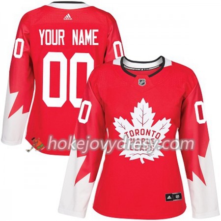 Dámské Hokejový Dres Toronto Maple Leafs Personalizované Červená 2017-2018 Adidas Alternate Authentic